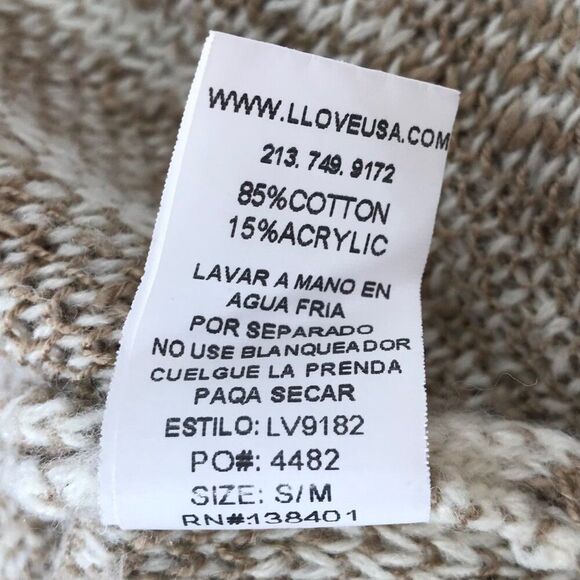 Womens Beige Aztec Bohemian Western Sweater Cardigan Fall Hooded Poncho / S/M - Picture 8 of 8